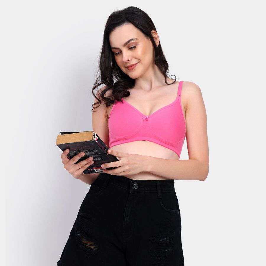 Ladies' Non-Padded Bra, Pink, large image number null